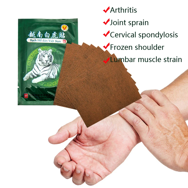 40/80pcs Tiger Patch Arthritis Shoulder Muscle Vietnam Tiger Patch Fast Acting Meridian Herbal Healthcare Long Lasting Patch