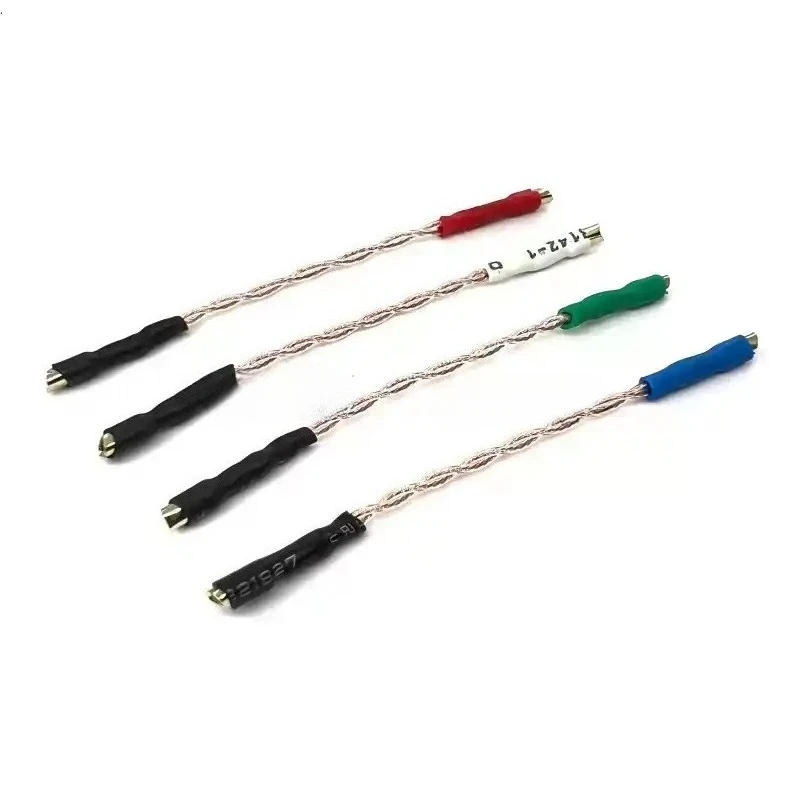 A Set of Four Single Crystal Copper Wires with 1.2mm Terminal for Connecting The Vinyl Turntable Head Wire and Accessories