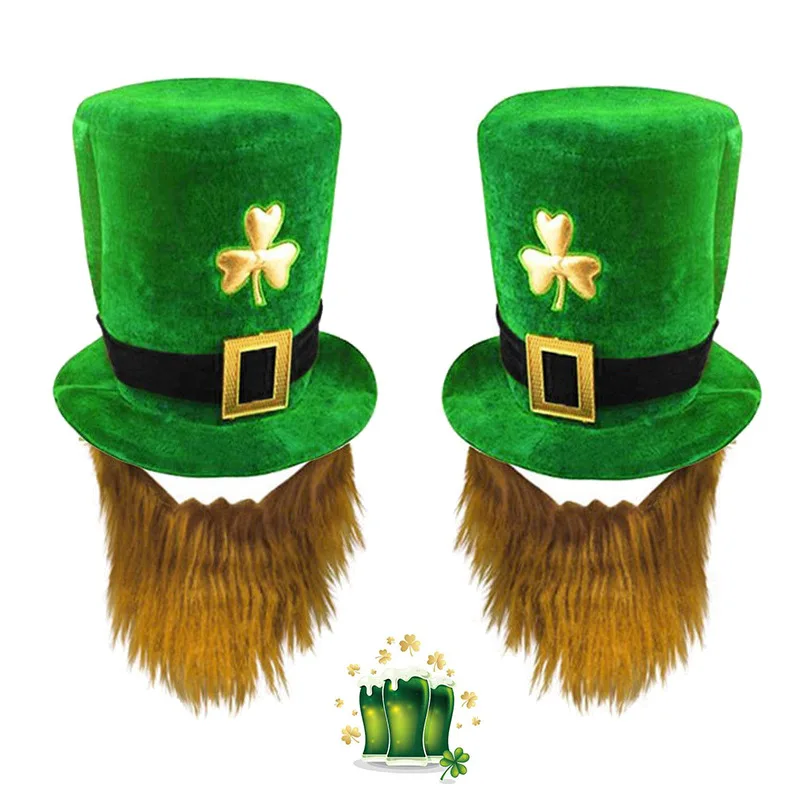 7pcs Saint Patrick Day Irish Festival Hat Green Unique Costume Woman Party Gift Carnivals National Day Funny Hat Dropshipping