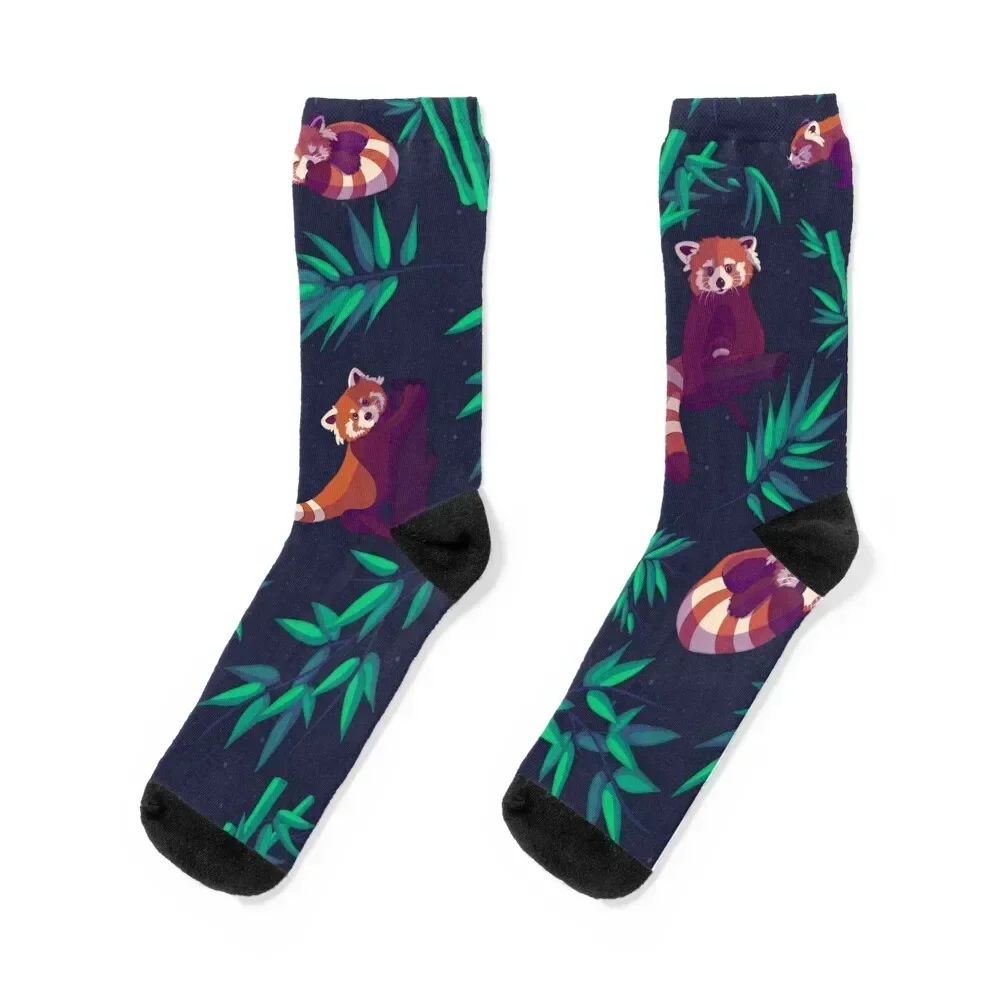 

Red Panda Pattern Socks moving stockings Run floral Thermal man winter Men Socks Women's