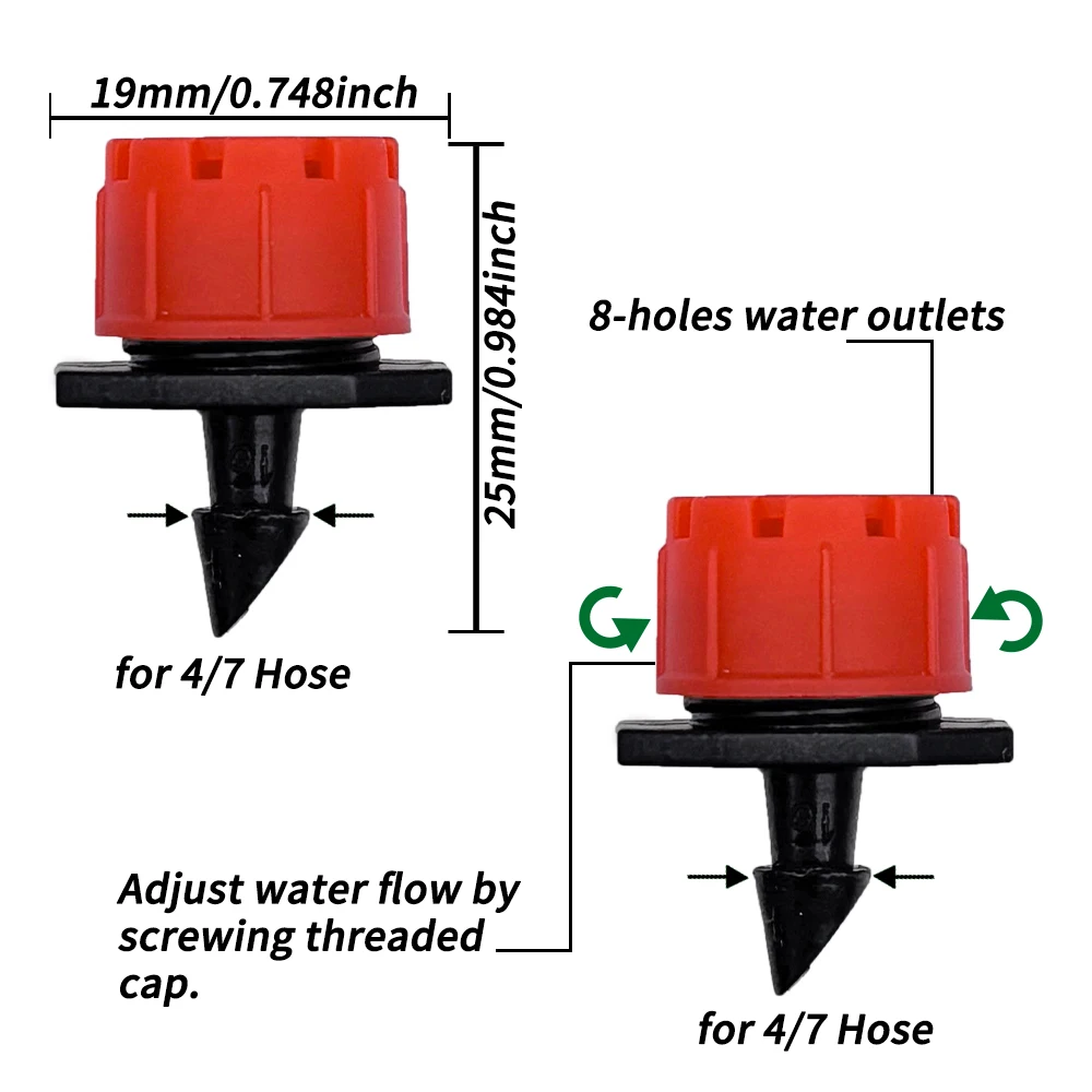 Automatic Drip Irrigation Kit 10-30M Complete 1/4 Inch Garden Watering System With Nozzles For Farmland Greenhouse Bonsai Flower
