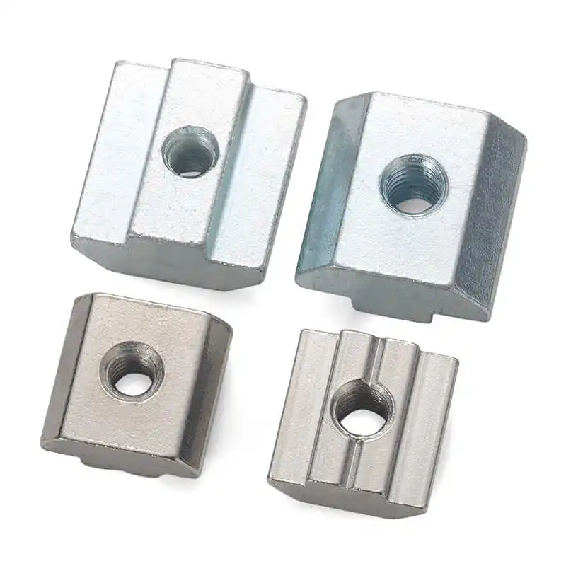 10PCS Aluminum Profile Slider Nut Square Nut 20-M4/30-M5/40-M6 T Guide Rail Sliding Hammer Nut Fastening Hardware