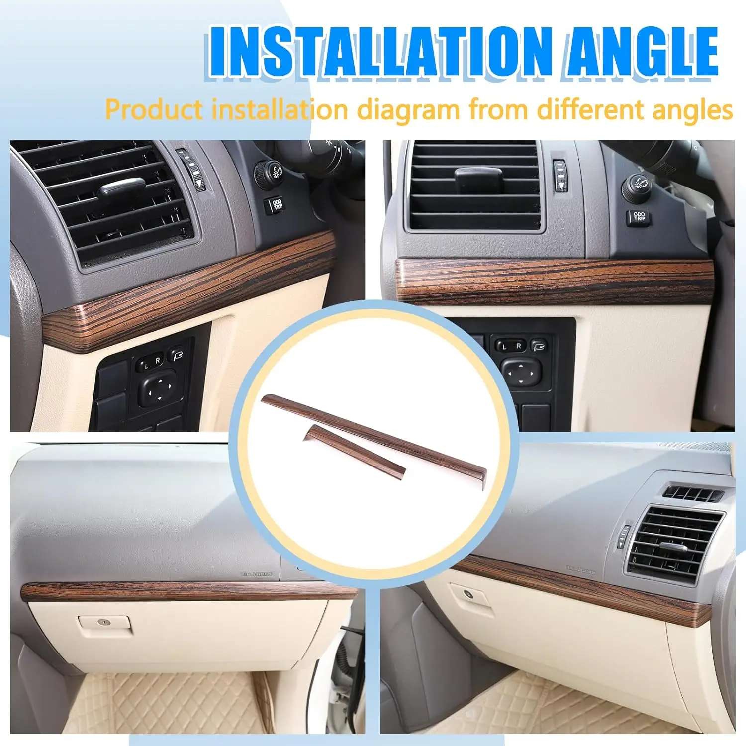 

Dashboard Strip Center Console Trim Interior Car Styling Decoration Strip For Toyota Land Cruiser Prado FJ150 LC150 2010-2022
