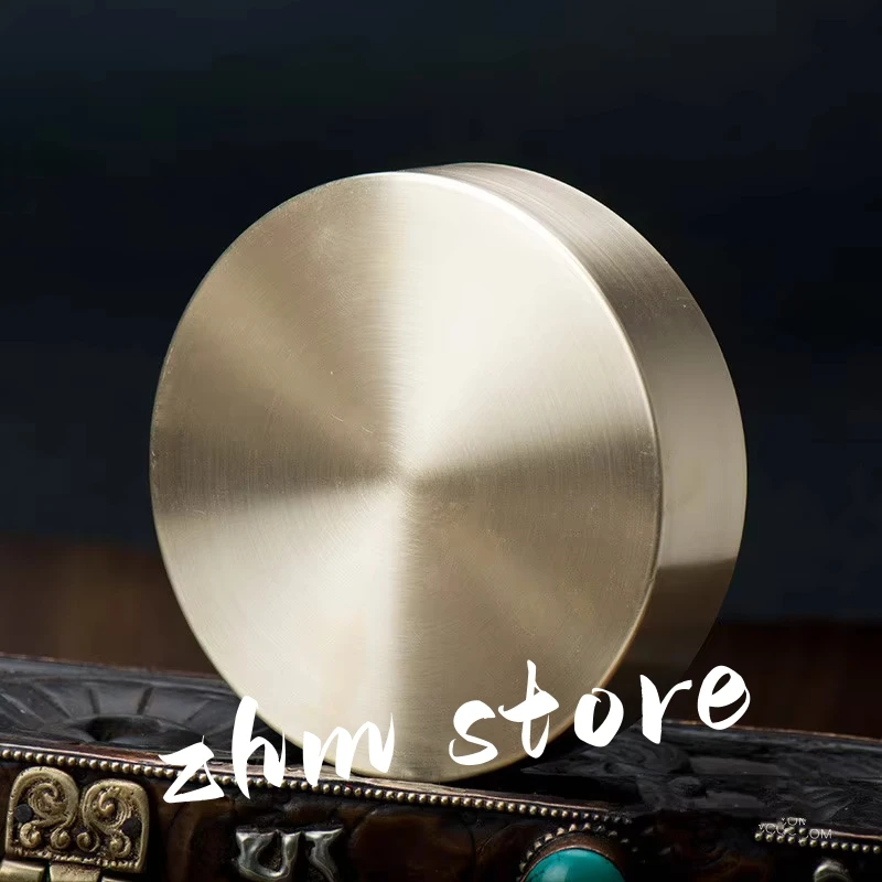 

1pc Pure Copper Tantric 11cm Yellow/Red Gold Smooth Craft Buddhist Tibetan Tailsman Instrument Sacrificed Mandala Dish