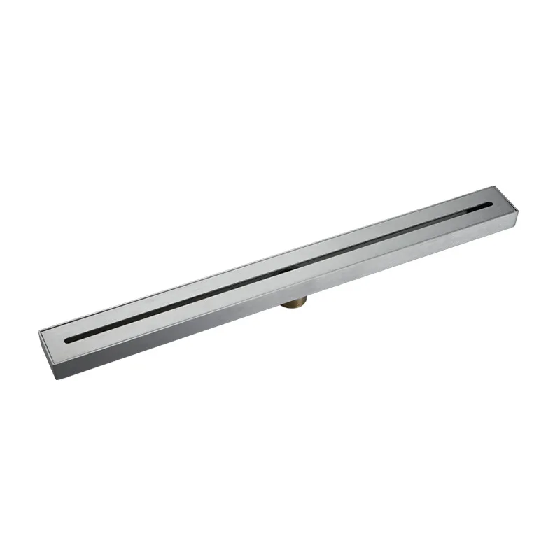 

304 stainless steel brushed color bathroom shower room drain, household long hidden floor drain DL2240