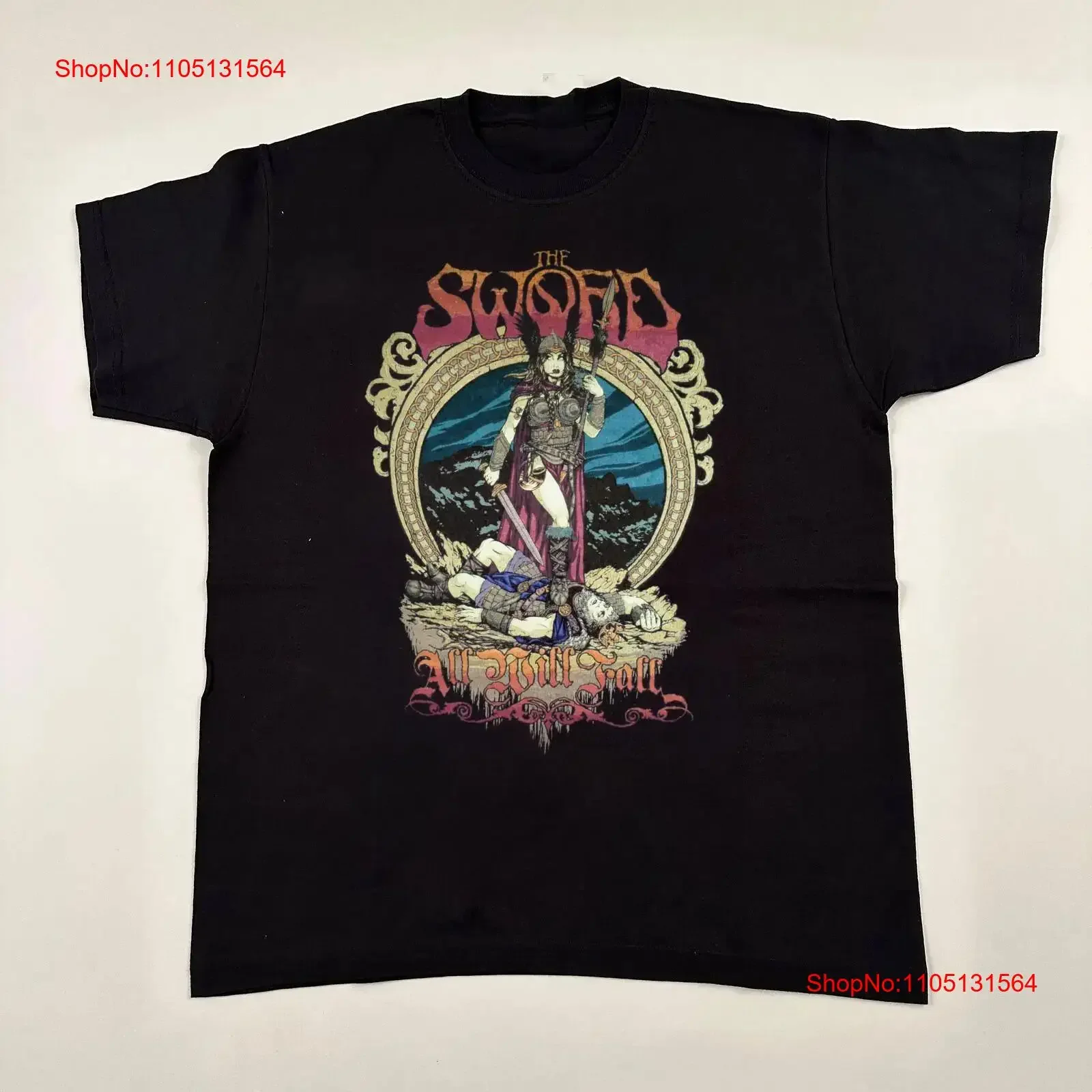 

The Sword Band All Will Fall Cotton T Shirt Concert S to 5X AR152 vintage Washed fashion Stretched homme streetwear Versatile