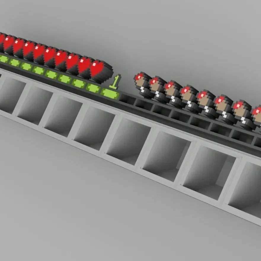 Pixel Style Game-Themed Storage Box with Hearts and Icons Design, 30cm Creative Desktop Organizer for Gamers and Kids Gift