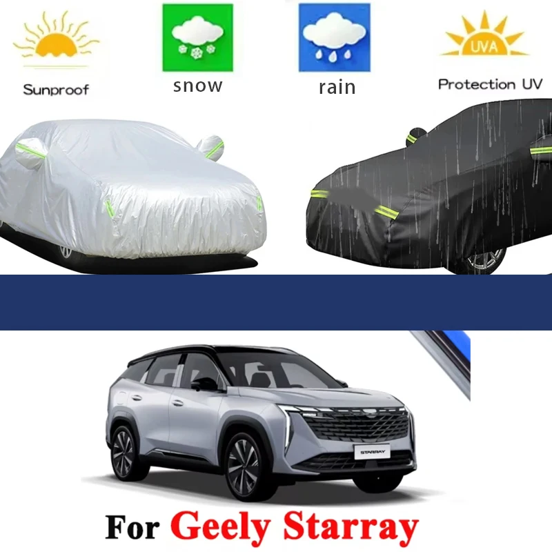 

For Geely Starray Car Covers 2022-2026 Full Car Covers Outdoor Sun Anti UV Rain Snow Dust Protection Oxford Cloth Accessories