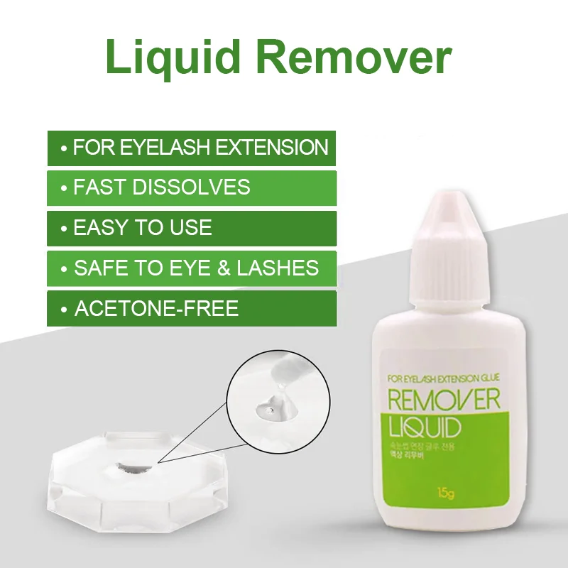 Originele Korea Liquid Remover Voor Wimper Extensions Lijm Valse Lash Verwijderen Vloeibare Schoonheid Gezondheid Makeup Tools Groothandel 15G