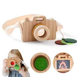 1Pc Wooden Baby Montessori Toys Fashion Camera Pendant Toys for Kids Outdoor Toys Gift Children Wooden Presents Kids Gifts