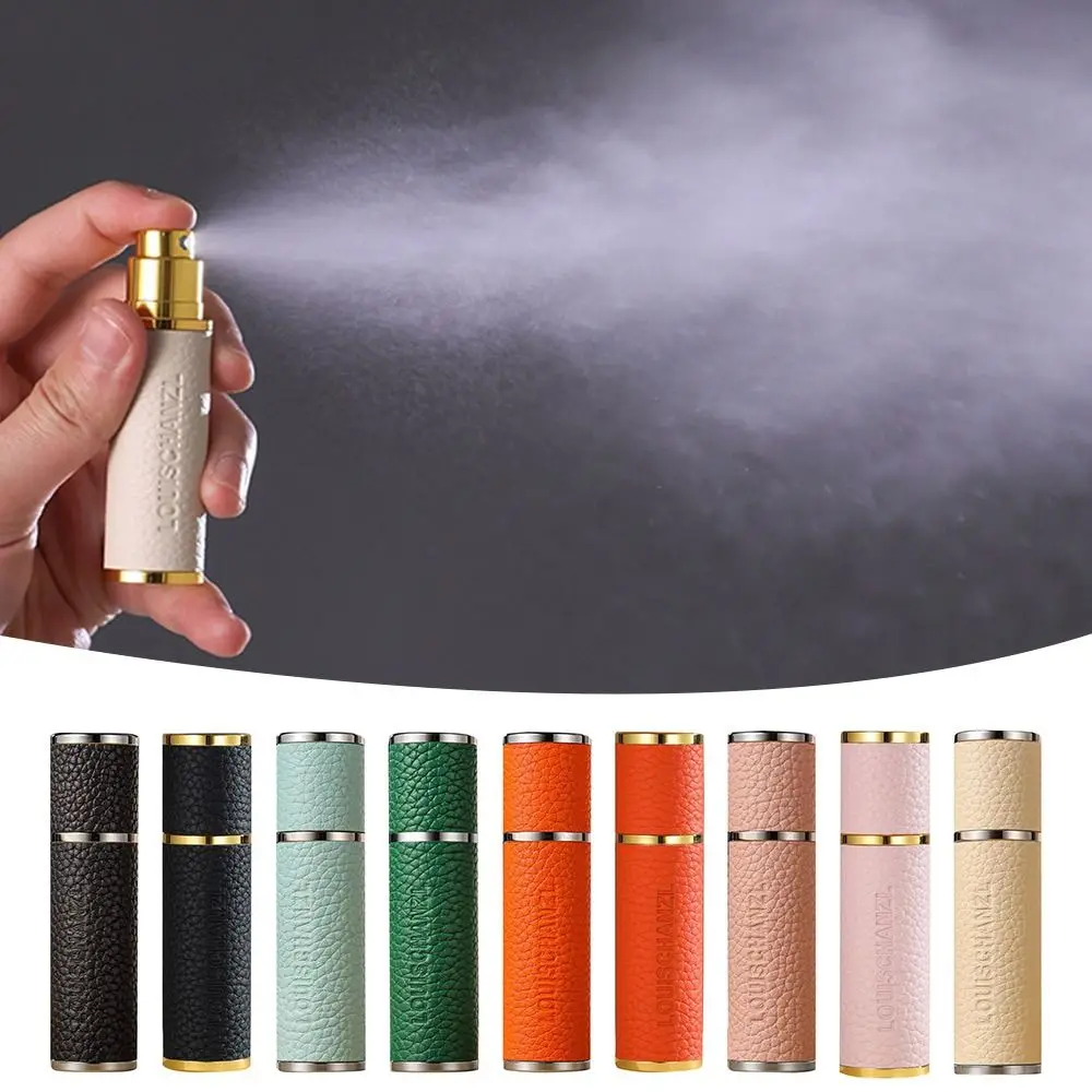 

Fashion PU Leather Perfume Bottle 5ml Empty Spray Bottle Leak-proof Bottom Filling Ultra-fine Mist Fragrance Container for Woman