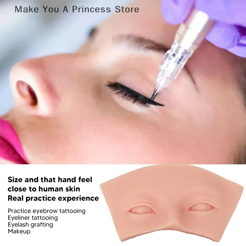 

1 шт. 5D наращивание ресниц для бровей, тренировочная голова, мягкий привитый манекен для глаз, модель, силиконовая кожа, инструменты для макияжа лица