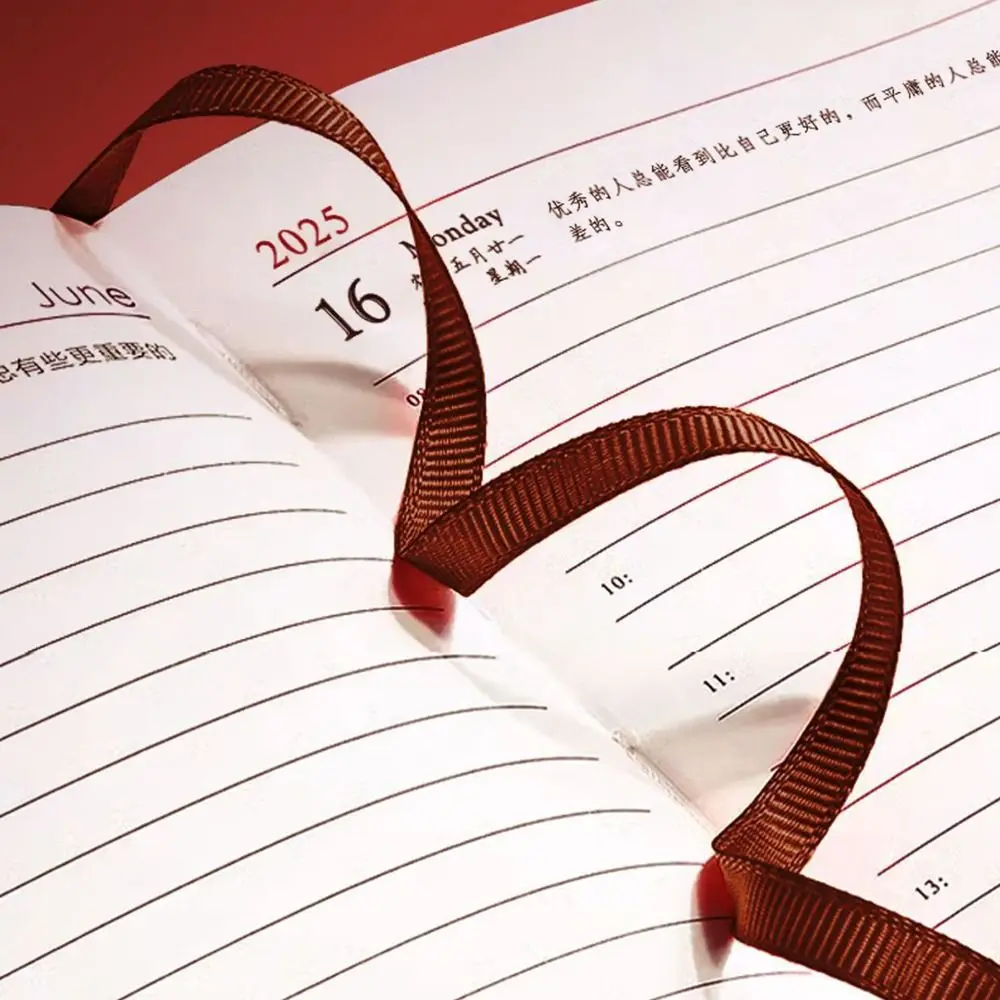 12 Months 2025 Schedule Planner Notepad Time Management Textured PU 365 Days Notepad Portable Thicken Paper a5 Diary Notepad