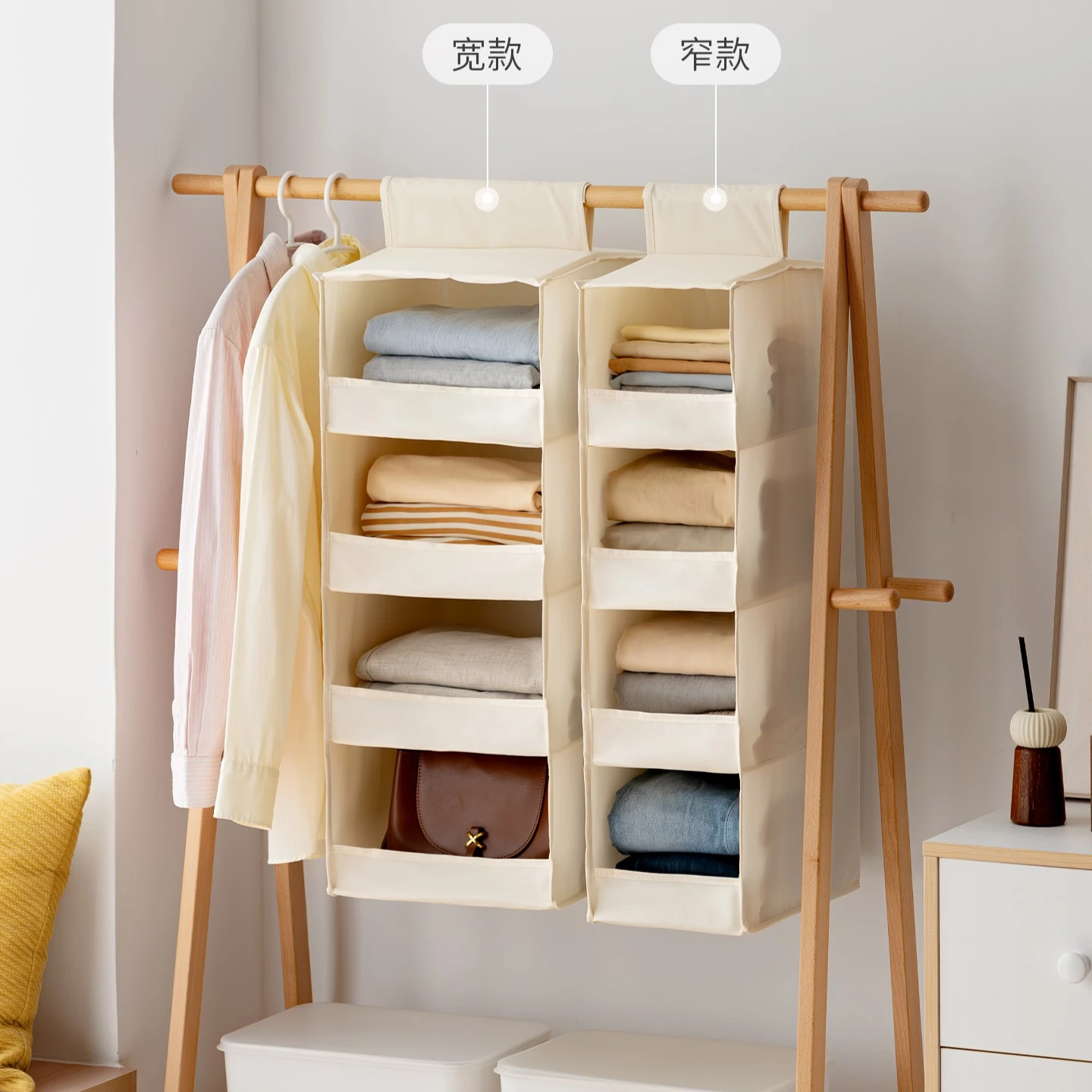 Hanging Storage Bag 3 In 1 Fabric Multi Layer Wardrobe Organizer For Socks Underwear Panties HouseholdCloset Space SavingStorage