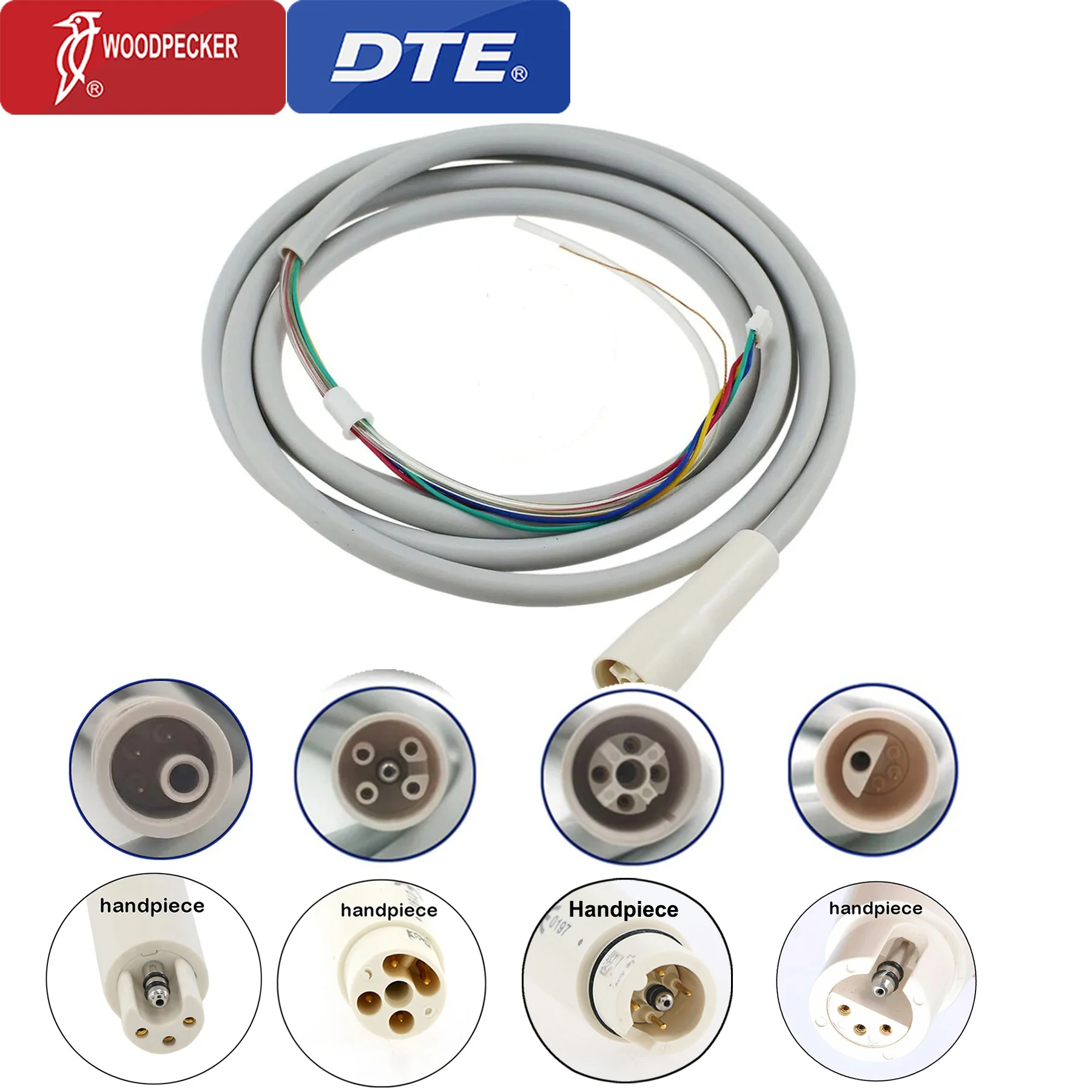 Woodpecker DTE Dental Ultrasonic Scaler Cable Tube Detachable Cable Fit EMS UDS NSK SATELEC ACTEON Dental Lab 7H 7L 3H 5L
