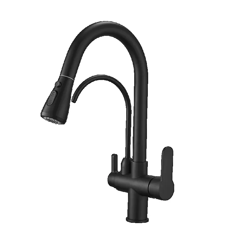 

Modern Design Dual Handle Direct Drinking Water Hot/Cold Kitchen 3 Way Water Purifier Single Hole Single Hole Water Filter