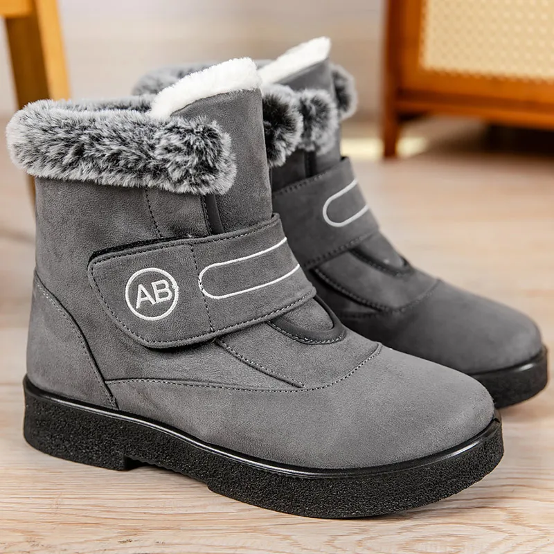 Women's Boots Low Heels Winter Boots With Fur Snow Boots 2024 Winter Shoes Women Ankle Botas Mujer Luxury Winter Footwear Female