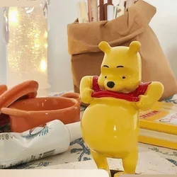 Kawaii Disney Winnie the Pooh Fat Bear Action Figure Hobby Toys Resin Ornament Home Decoration Charm Birthday Gifts For Children