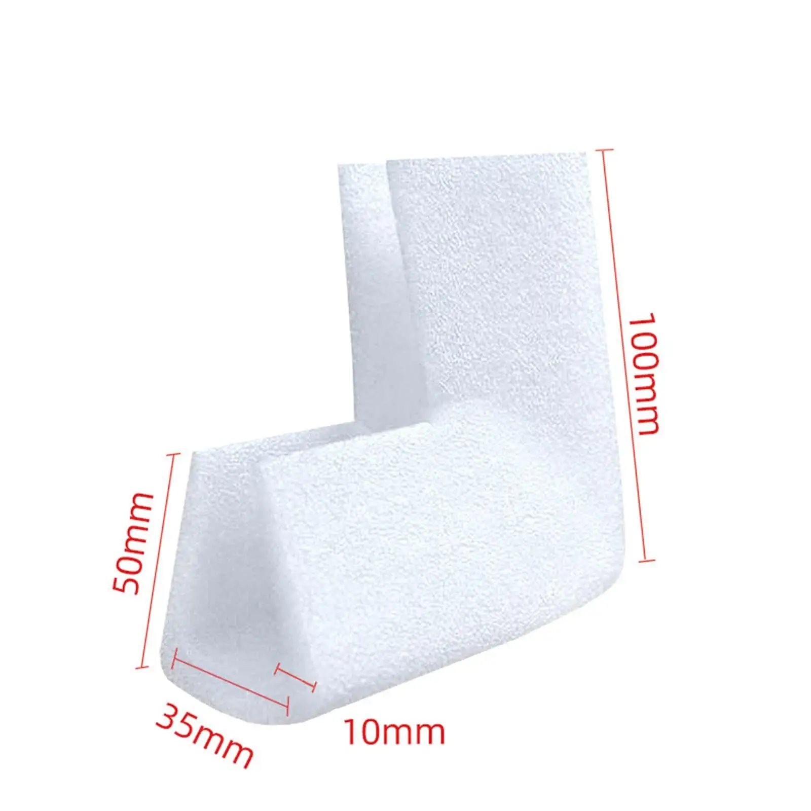 L Shaped Foam Edge Protectors Thick White Corner Guards for TV Photo Frame Fragile Shipping