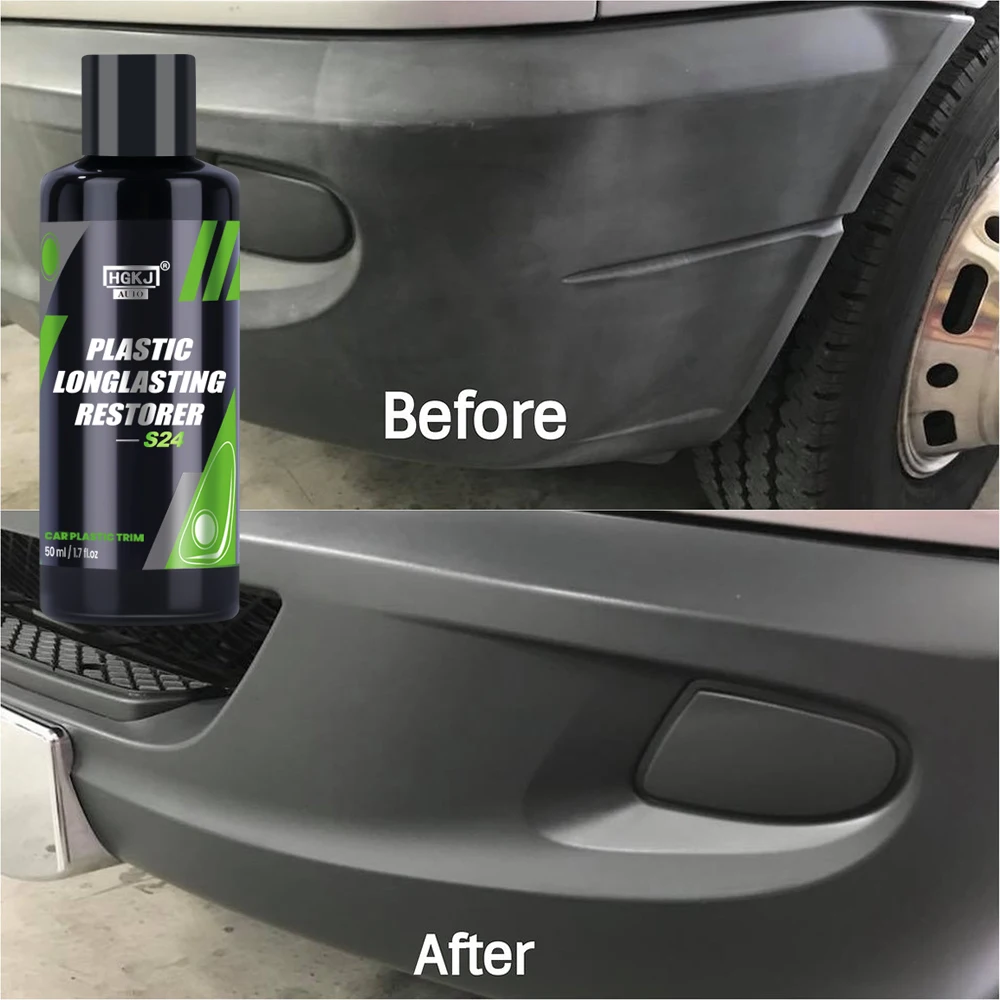 

HGKJ 50/100ml Plastic Part Retreading Agent S24 Longlasting Refresh Ceramic Trim Coating Renovator Liquid Leather Cleane for Car