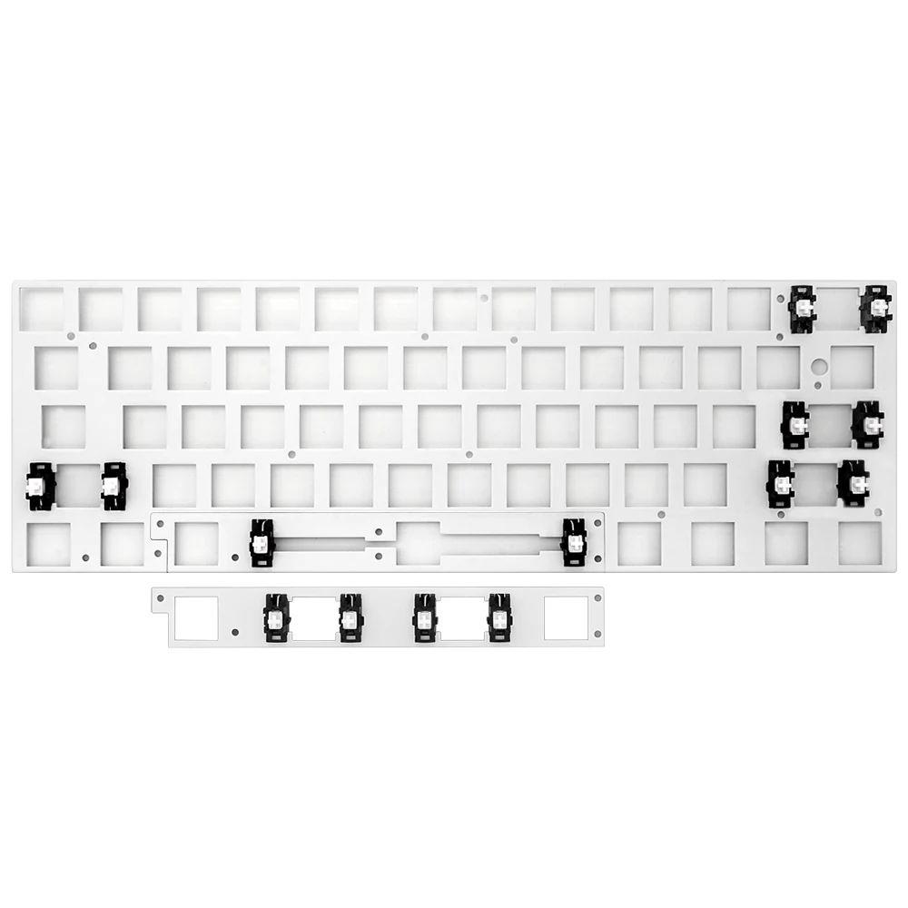 Imagem -04 - Kit de Teclado com Fio Personalizado Compatível com Bluetooth Modo Duplo Montagem Pcb Swappable 60 Rgb Gk61x Gk61xs