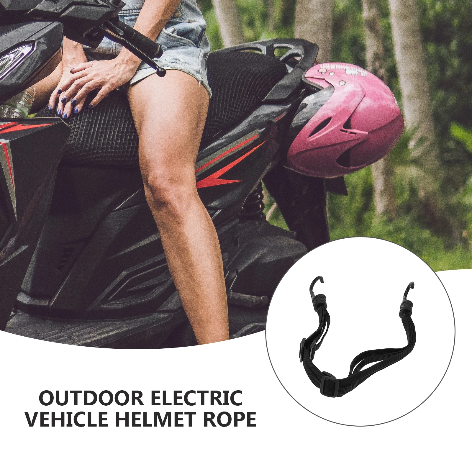 

2pcs Rope Trunk Strap Lashing Elastic Bike Plastic Shelf Tied Durable Storage Motorcycle Loads Drivers Tool