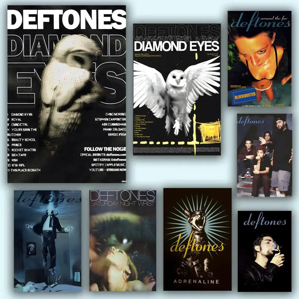 Rock Band D-Deftones Poster Premium Crease Waterproof Aesthetic Wall Art Designed For Living Room Bedroom Home Decoration
