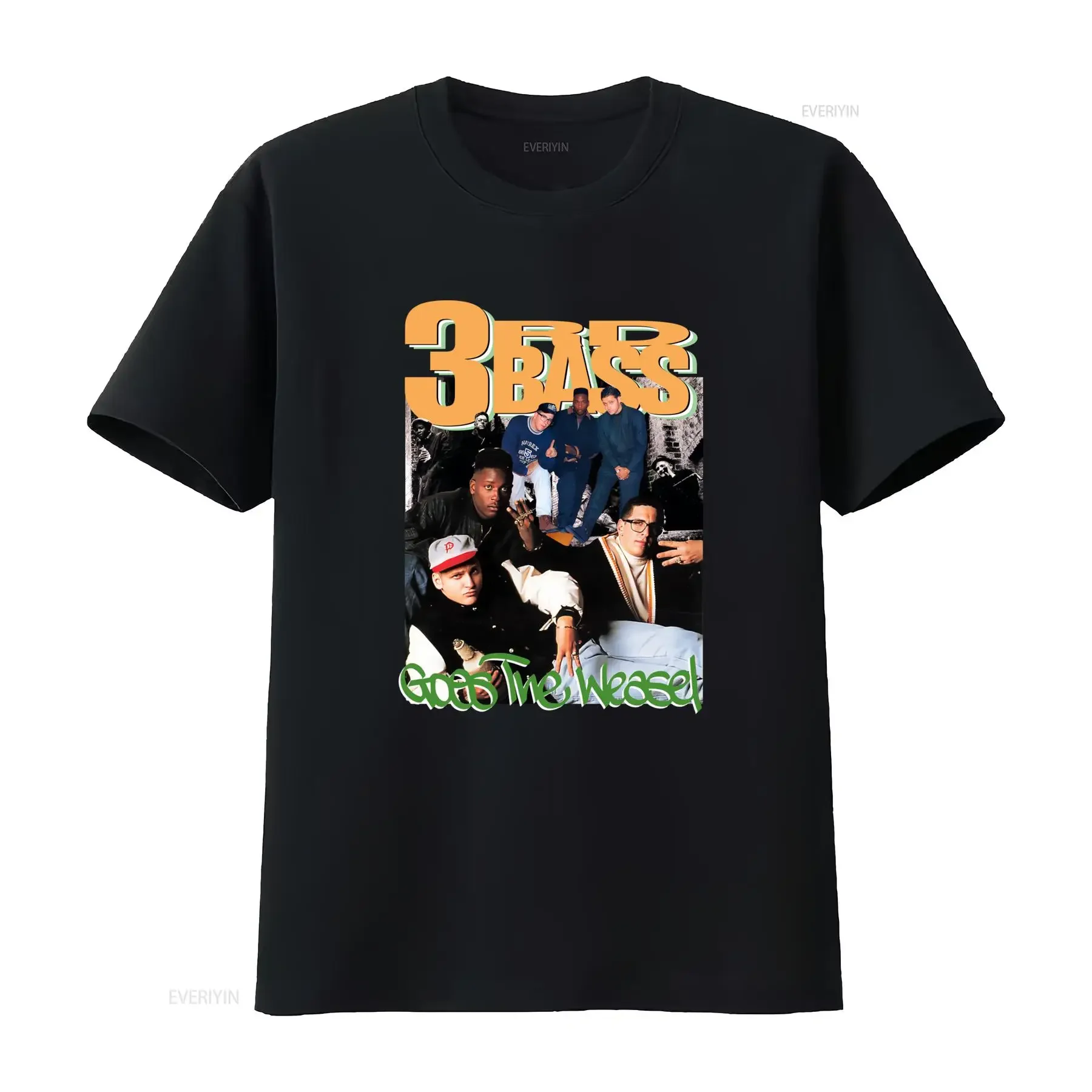 Vintage 3RD BASS Hiphop T Shirt with Classic Band Design vintage Washed Stylish designer clothes graphic homme Breathable Soft