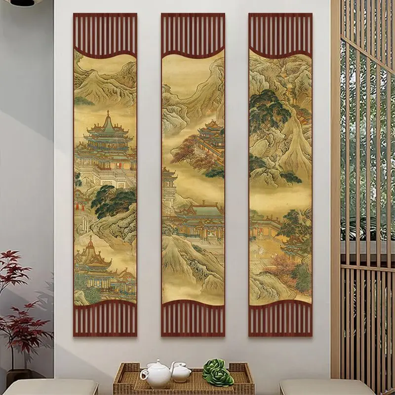 

Poetic Landscape Tapestry Wall Hanging, Dreamy Mountain Water Ink Art for Dining Room Study Corridor Background House Decor