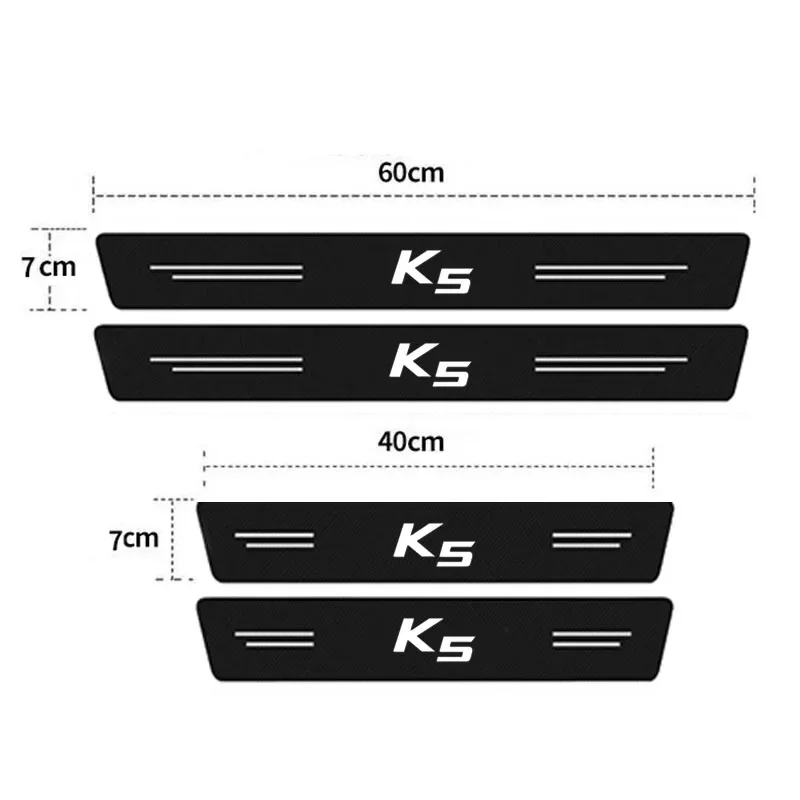 Luminous Car Door Sill Threshold Strip Decals Stickers Tape Film for Kia K7 K9 KX3 K1 K2 K3 K4 K5 K6 KX5 GT GTLine XLine Logo