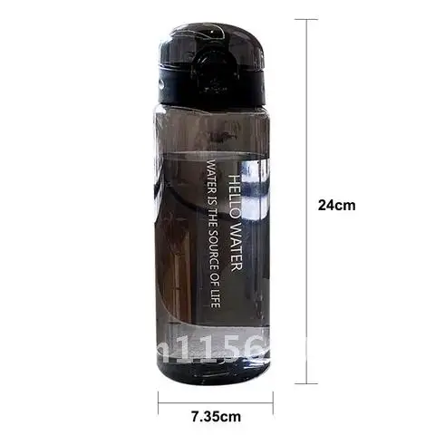 Plastic Portable Water Bottle 780ml for Drinking Sport Tea Coffee Cup Kitchen Tools Kids School Transparent