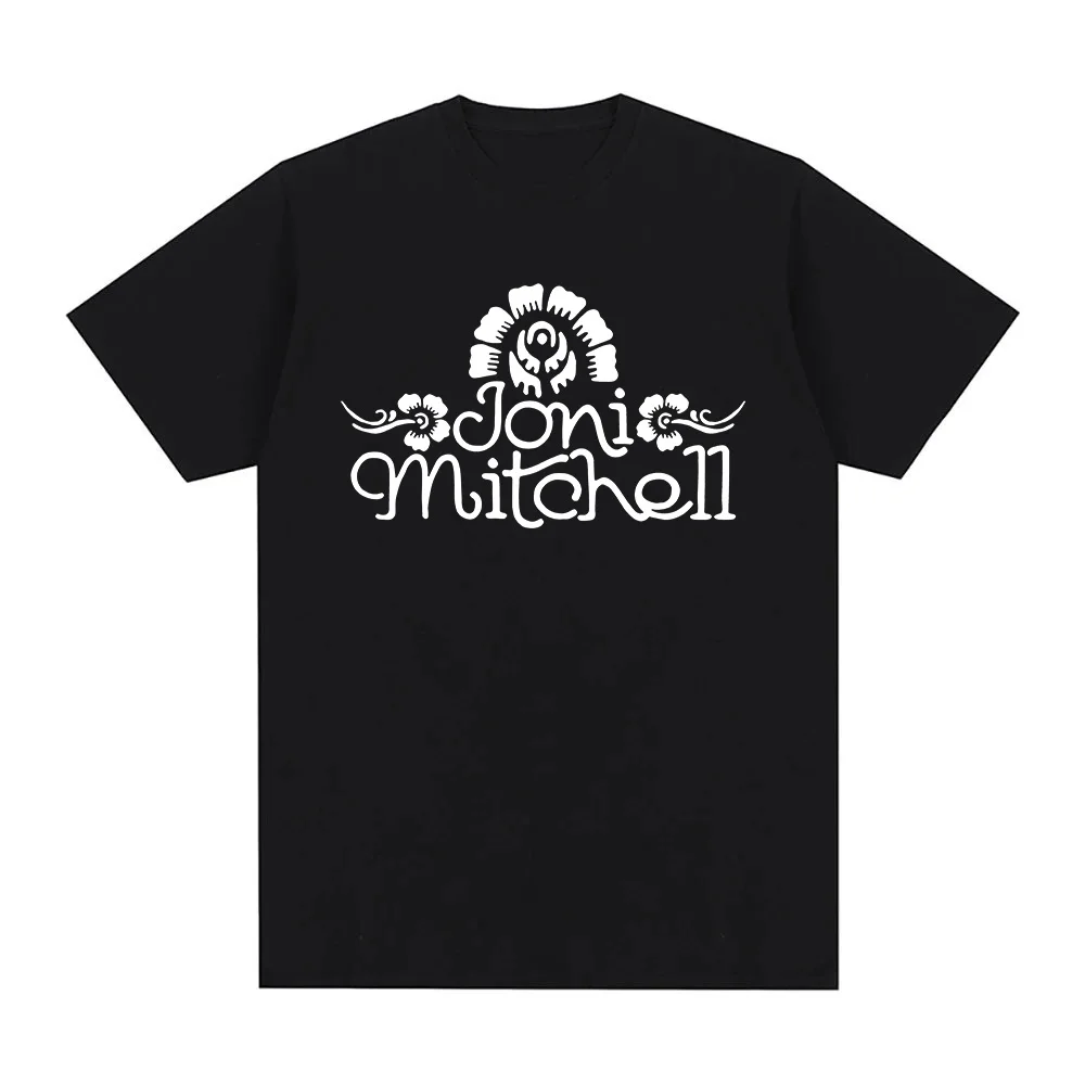 Joni Mitchell T-Shirt Summer Round Neck Short Sleeve Clothing High Quality Cotton Women Tee-shirt Casual Graphic Printing Tops