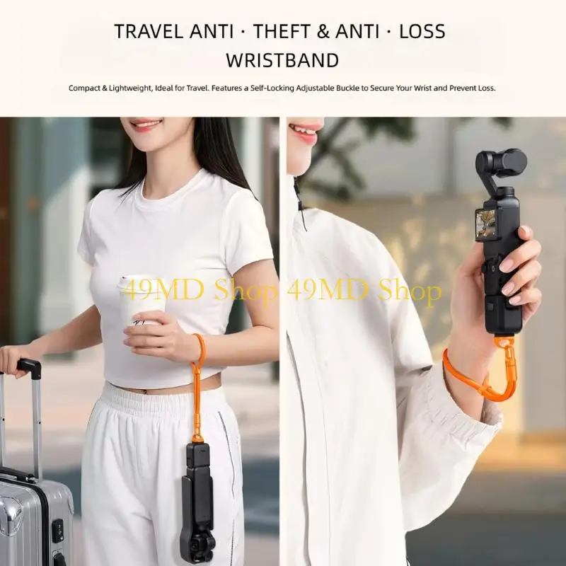 49MD Camera Wrist Strap Cord with 1/4 Screw Travel Carry Mount for Everyday Carry,