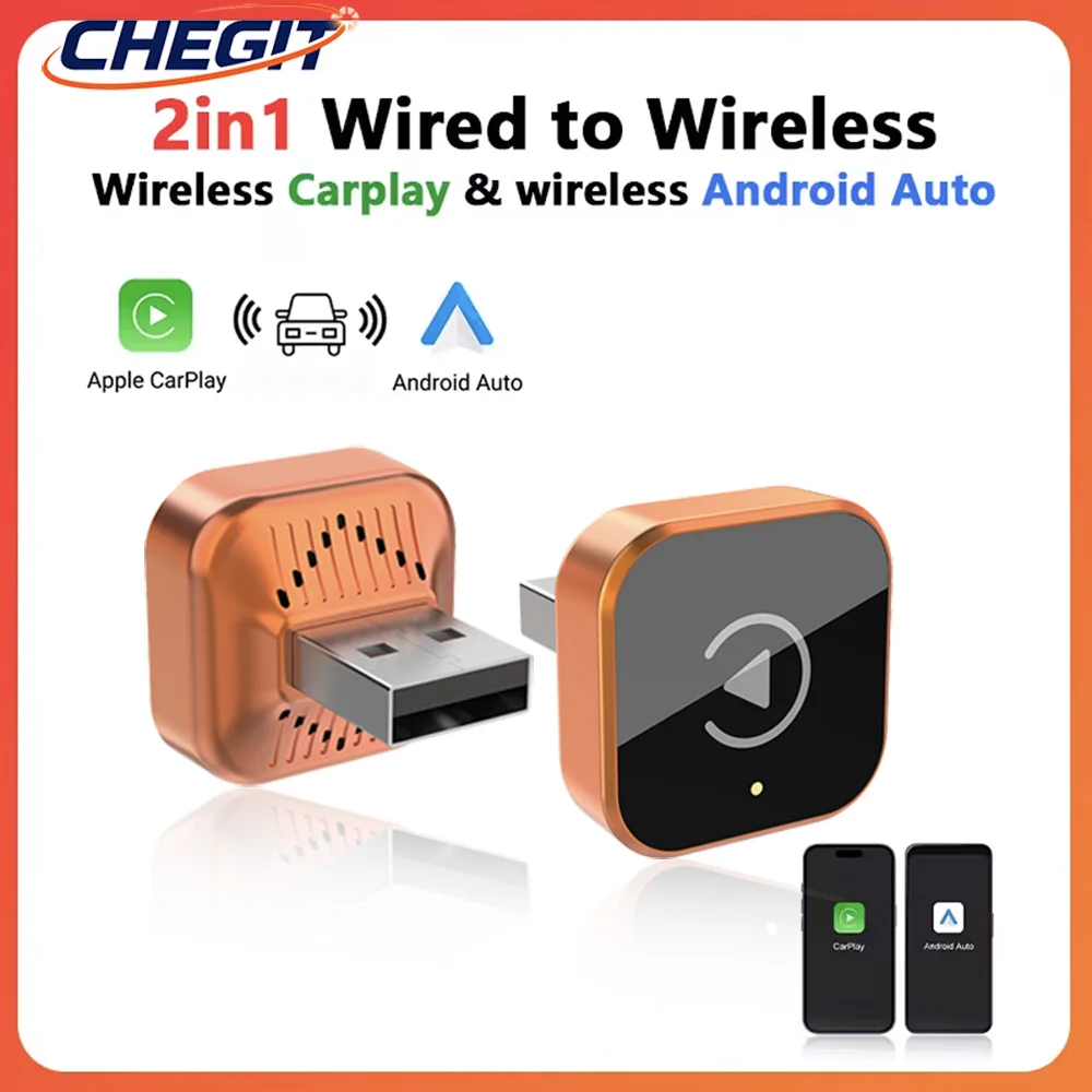 2026 New Super Mini Carplay AI Box Wired to Wireless CarPlay&Android Auto 2in1 Box 5GHz WiFi5 for 99% Original Wired CarPlay