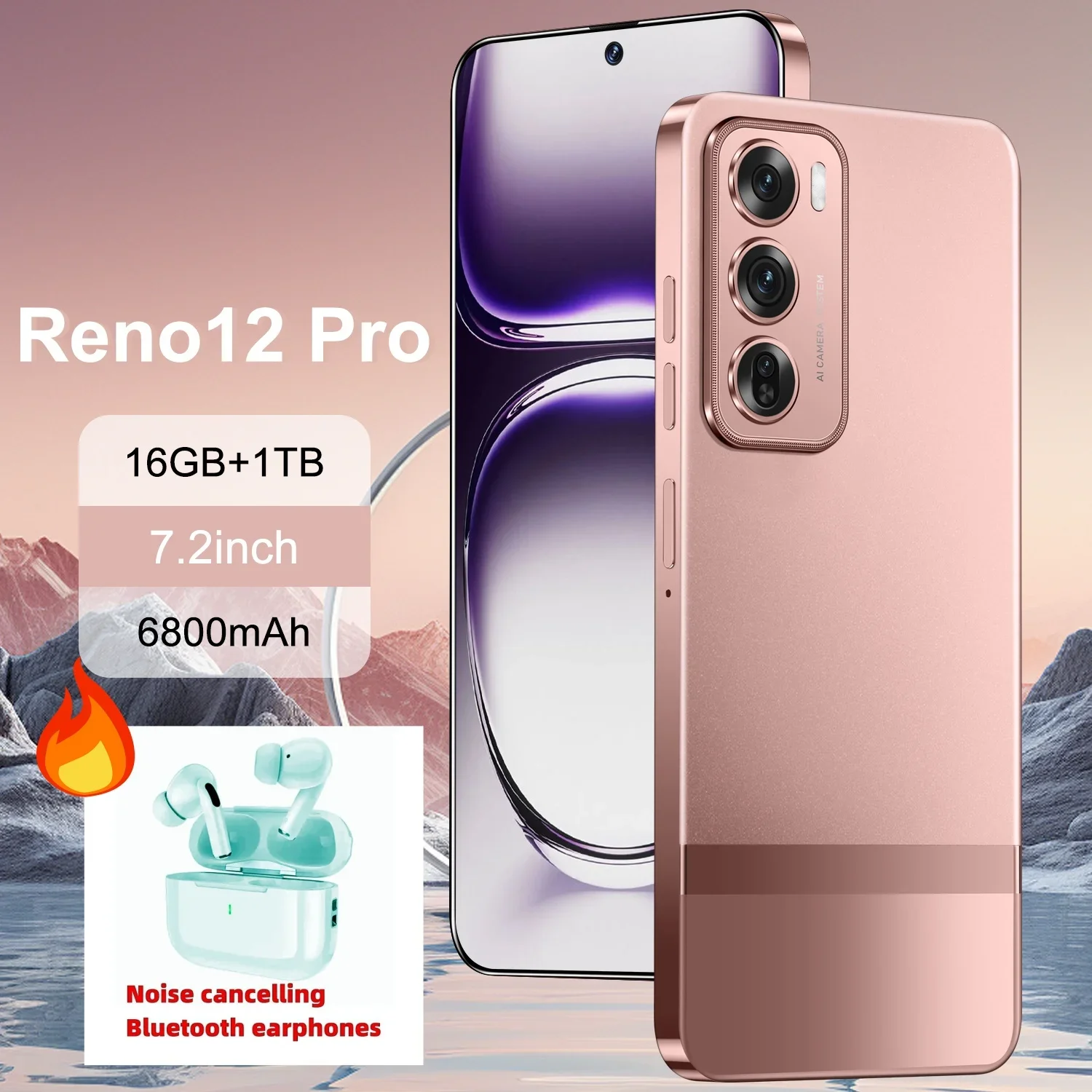 Reno12 Pro Smartphone 7.2inch Original Global Version Android13 Mobile Phone Snapdragon 8 Gen 2 Cell Phone 5G Dual Sim Cellphone