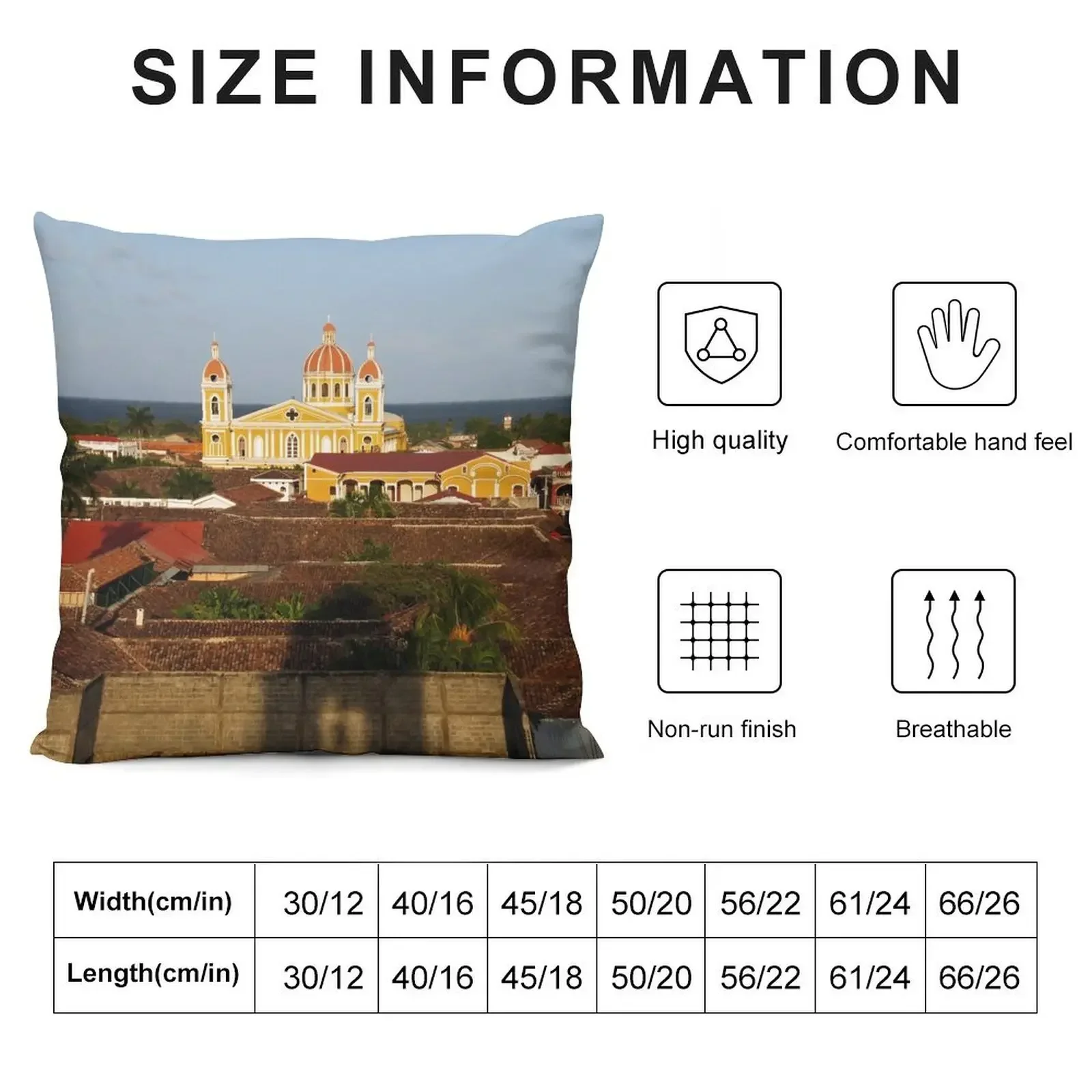 View from Iglesia La Merced, Granada, Nicaragua Throw Pillow Cushions For Sofa Couch Cushions Decorative Sofa Cushion pillow