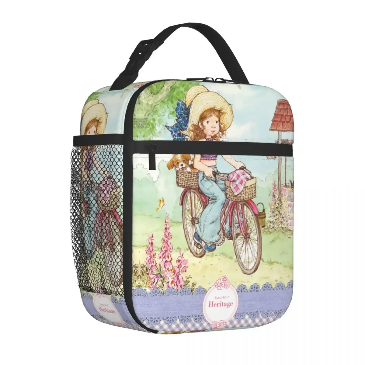 Cute Girl's Insulated Lunch Tote Bag Sarah Kay Cartoon Flower Girl Merch Food Box 2023 New Thermal Cooler Lunch Box For School