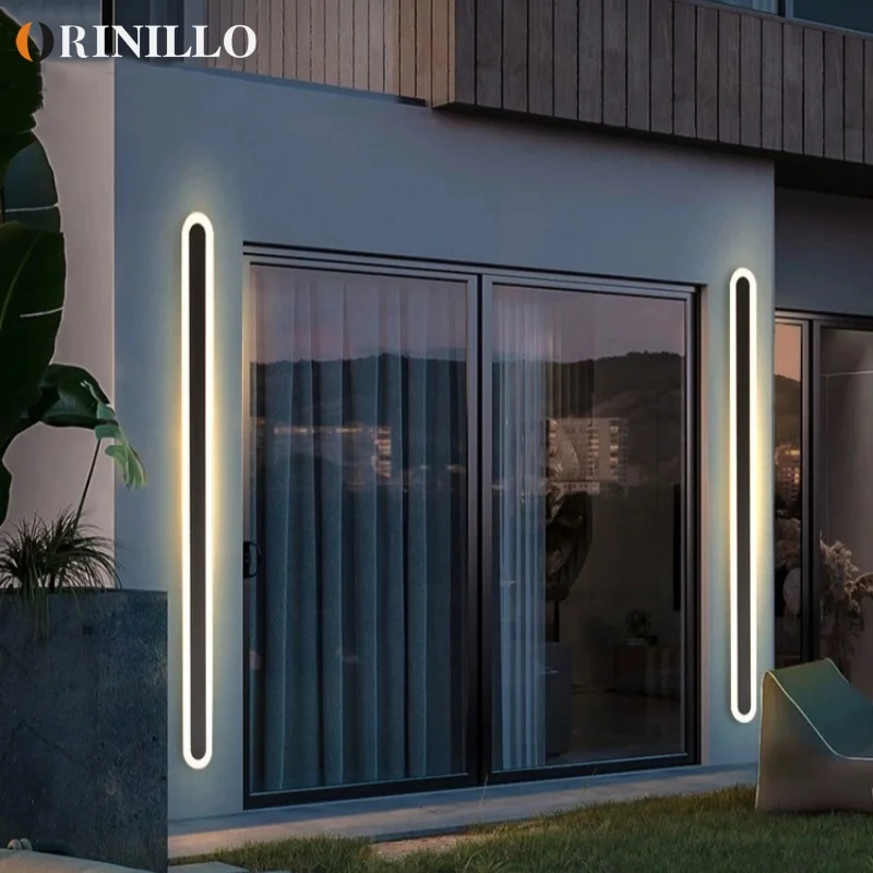 Waterproof LED Long Wall Lamp, Outdoor Lighting, IP65 Garden Villa Porch Balcony Decorative Light 110V 220V