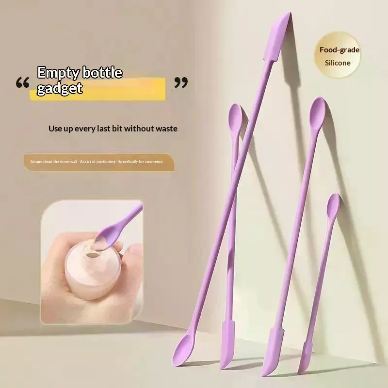 3Pcs Silicone Spatula Set Double Head Tiny Scraper For Thin Lotion Bottle Cosmetic Kitchen Tool