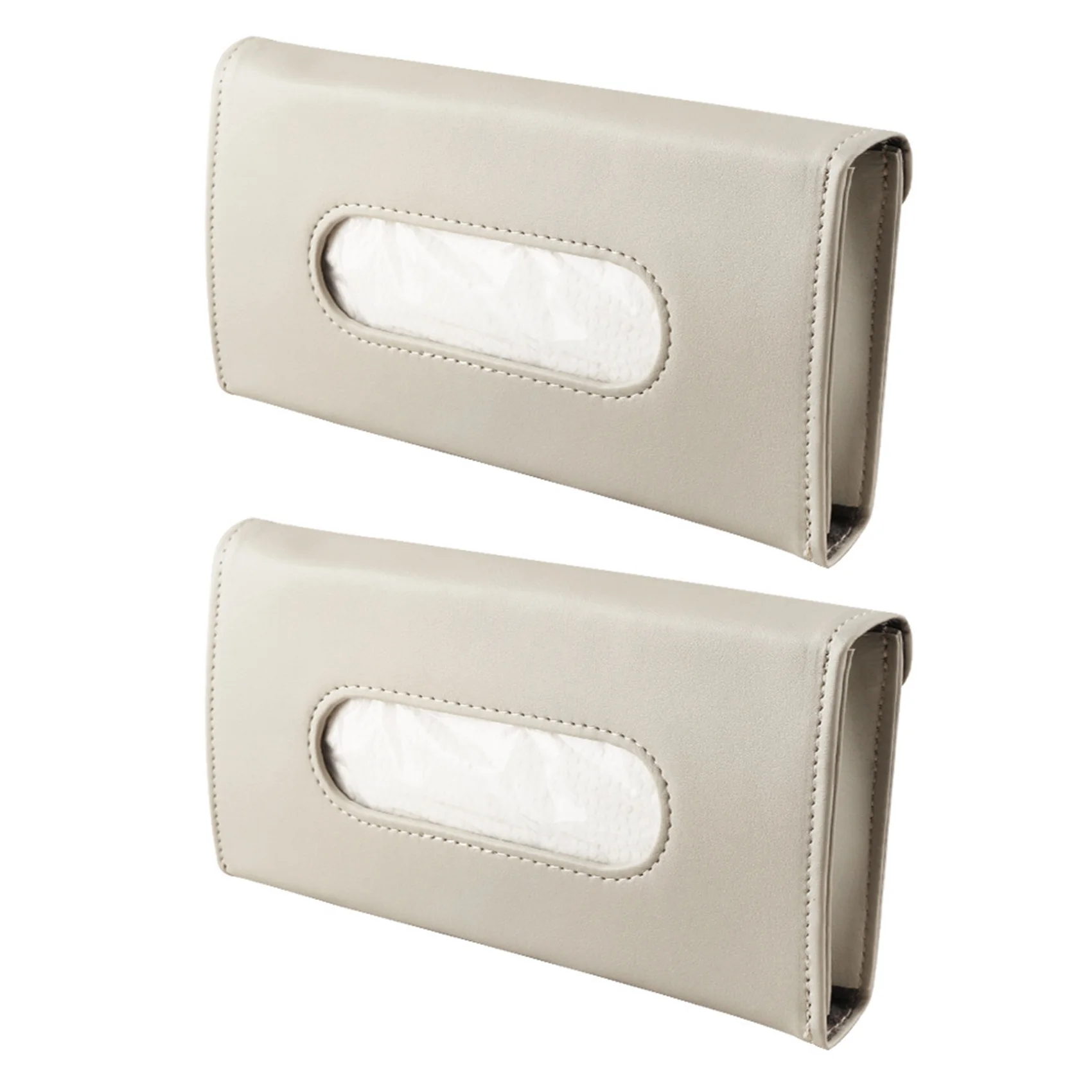 2Pcs Car Tissue Holder Sun Visor Tissue Box Holder Auto Interior Storage Mask Storage Box