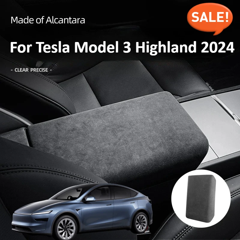 

Обертка из алькантары для Tesla Model 3 Highland 2025, подлокотник центральной консоли, накладка, автомобильные аксессуары