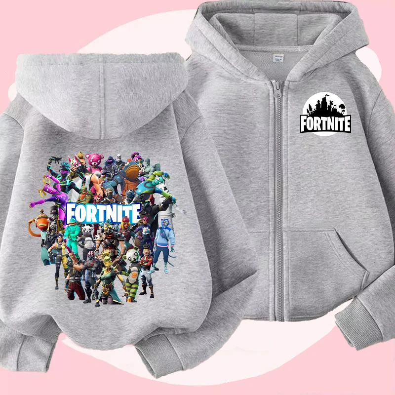 Новые детские толстовки Fortnites, пальто, толстовка на молнии с принтом персонажей мультфильмов, детская осенняя куртка, зимняя детская одежда для мальчиков