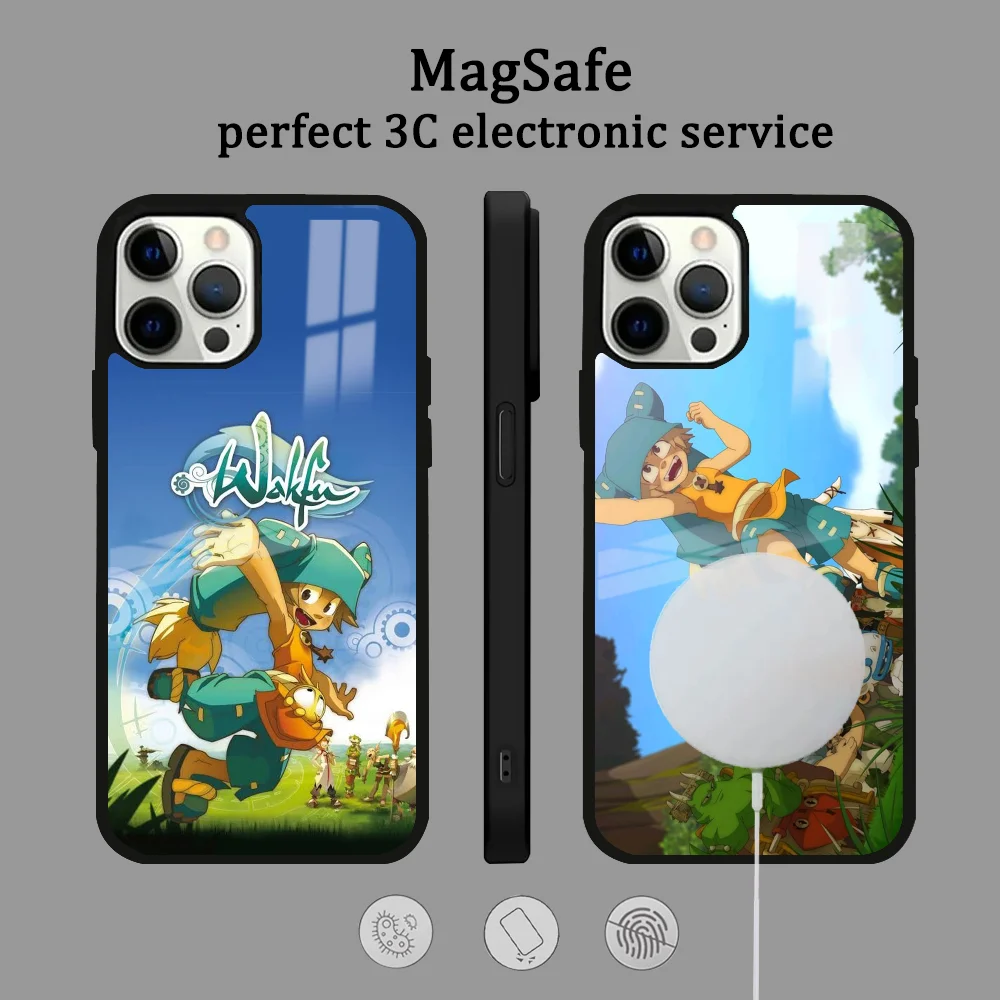 Popular Animation W-Wakfu Phone Case For IPhone 16 15 14 13 12 11 Pro Max Plus Mini Magsafe Mirror Wireless Magnetic Cover