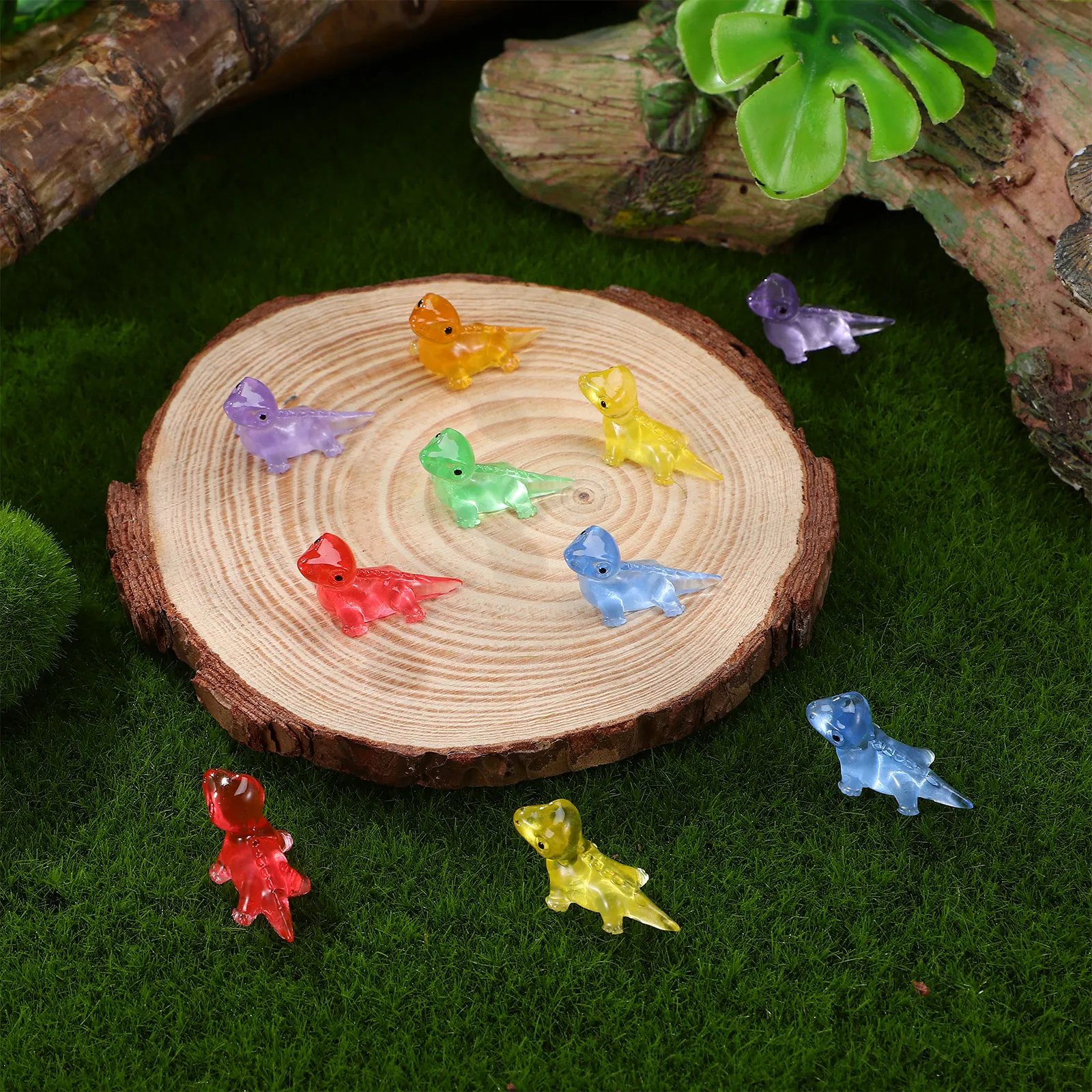

60 Pcs Resin Geckos Mini Lizard Figurines Colorful Tiny Animal Decor Bonsai Garden Accessories Reptile Glow Child Fun
