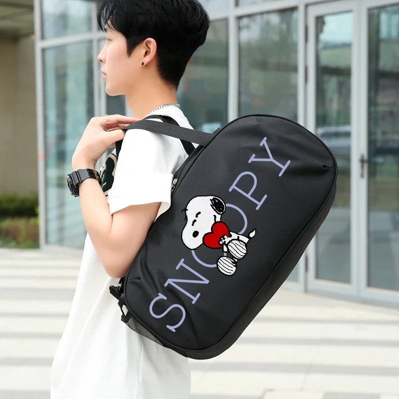 Snoopy Travel Bag Cute Anime Weekend Overnight Bag Gym Sports Camping Large Capacity Clothes Storage Luggage Bag Handbag Gifts