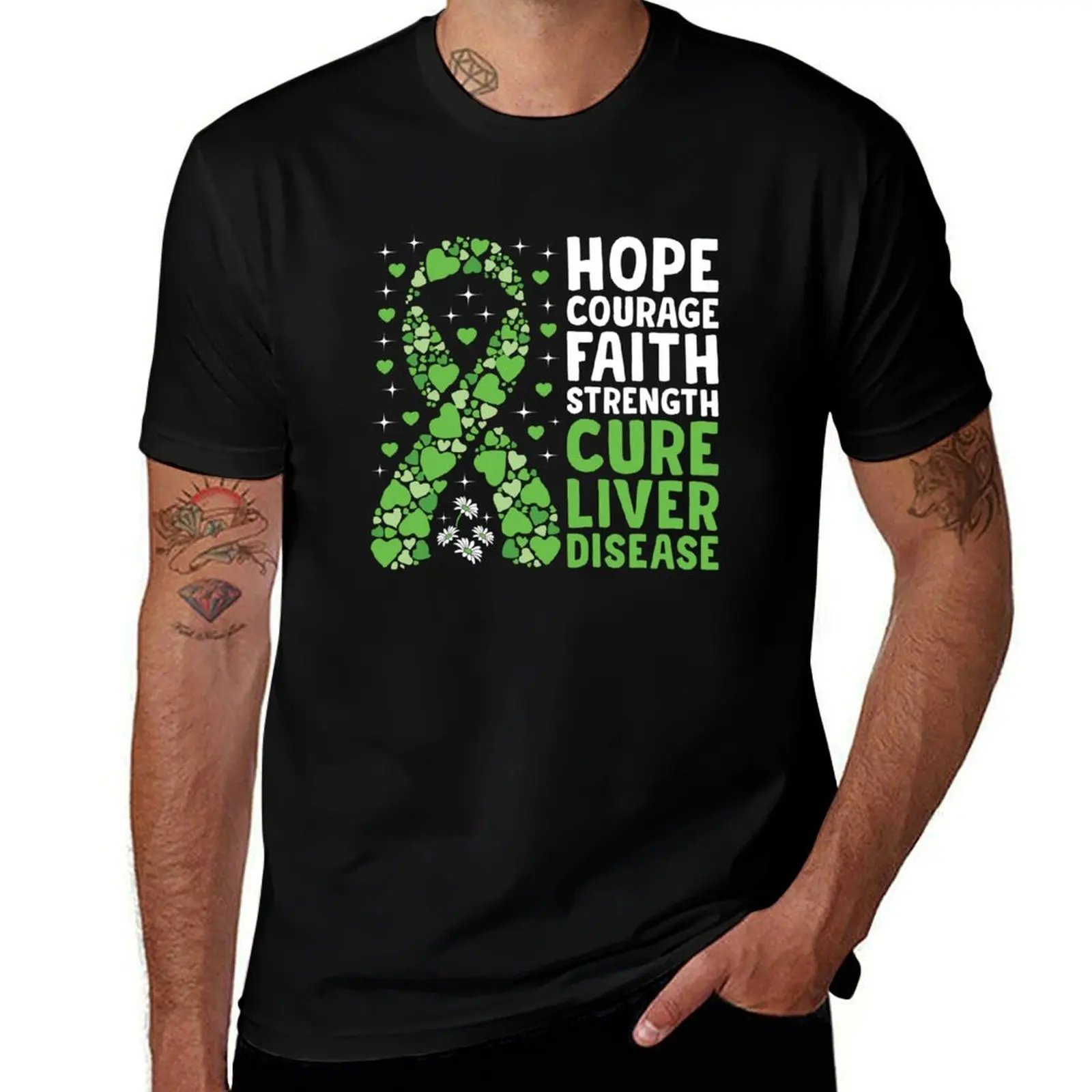 Cure Liver Disease Shirt, Liver Support Squad Green Ribbon Hepatic Cancer Fighter Cancer Warrior T-Shirt