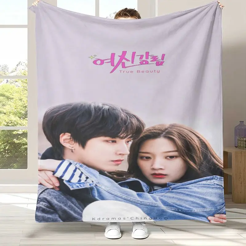 True Beauty Hwang in Youp Cha EunWoo Flannel Blanket,Ultra Soft Warm Plush Throw for Home Bedroom Bed Sofa Cover Camping Picnic