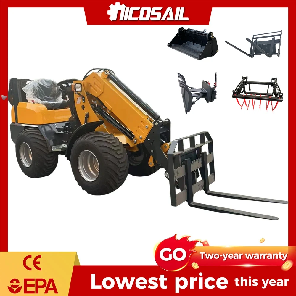 

Nicosail Mini Telescopic Wheel Loader 4WD Heavy Duty High Load Long Service Life for All Working Conditions