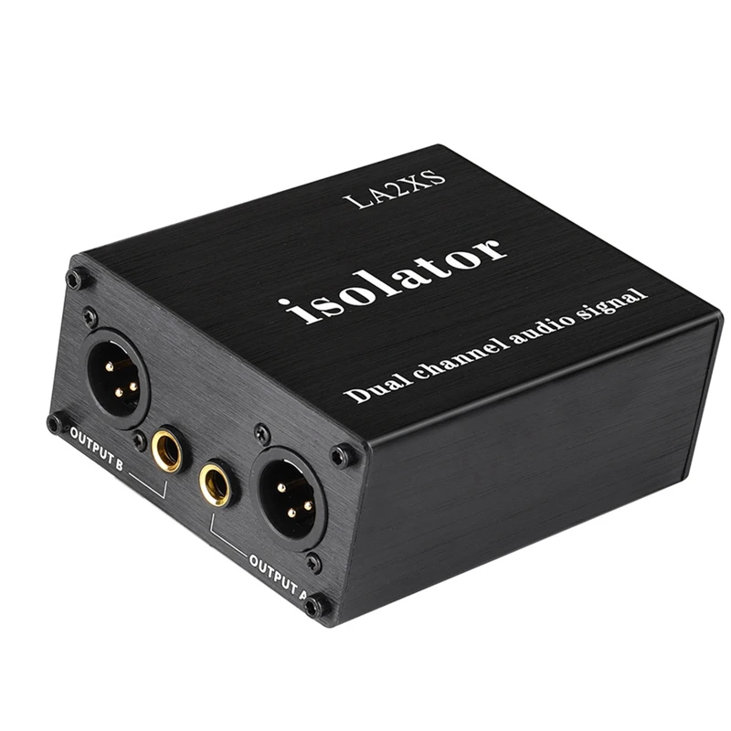 1 Piece LA2XS Audio Isolator Noise Reduction Filter Eliminates Current Noise Dual-Channel 6.5 XLR Mixer Audio Isolators