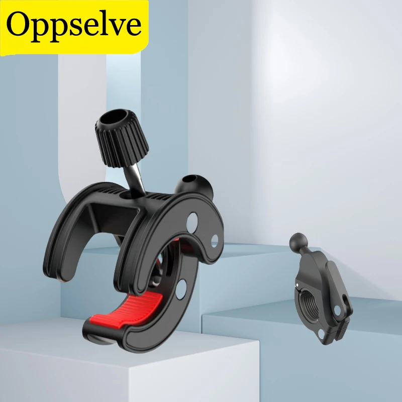 Easy To Install Aluminum Ball Handle Clamp Base Compatible With Plunger Base For Double Socket  Bicycle Motorcycle Phone Holder